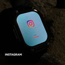 Smartwatch HORIZON TITAN abrindo o aplicativo Instagram na tela AMOLED