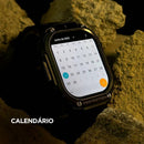 Aplicativo de calendário aberto na tela do celular de pulso Horizon Titan