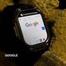 Navegador Google aberto no smartwatch 4G Horizon Titan, acessando a internet sem o celular