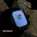 Google Maps aberto no celular de pulso Horizon Titan