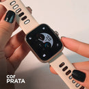 Smartwatch ACTION WEARZONE na cor prata/rose com pulseira de silicone, no pulso