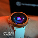 Tela do FLARE com controle de música, play e volume