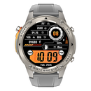 Smartwatch BRAVE WEARZONE prata, foto de estúdio em fundo preto