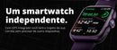 ACTION WEARZONE roxo com GPS integrado rastreando corrida, sem precisar de outro dispositivo