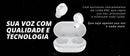 Fone ZONE BUDS 01 branco com estojo aberto e cancelamento de ruído ENC para chamadas