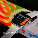 Smartwatch S11 PRO prata exibindo calculadora na tela