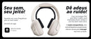Fone WZ08 branco com app WearZone SOUND para equalização personalizada e tecnologia ENC para chamadas nítidas