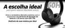 Fone WZ08 preto com até 60 horas de bateria e 35 horas com ANC ligado